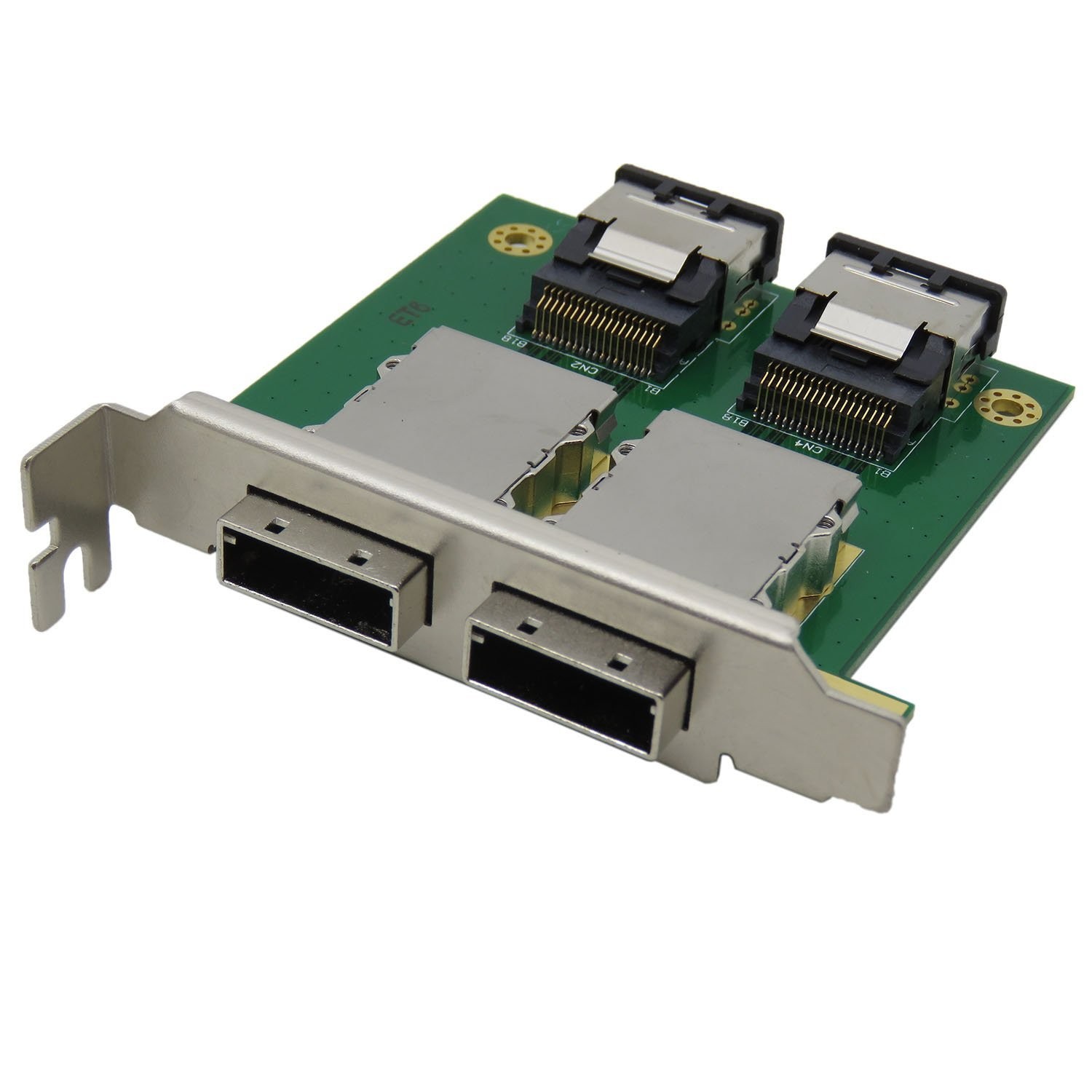 CableDeconn Dual Mini SAS SFF-8088 to SAS36P SFF-8087 Adapter in PCI Bracket