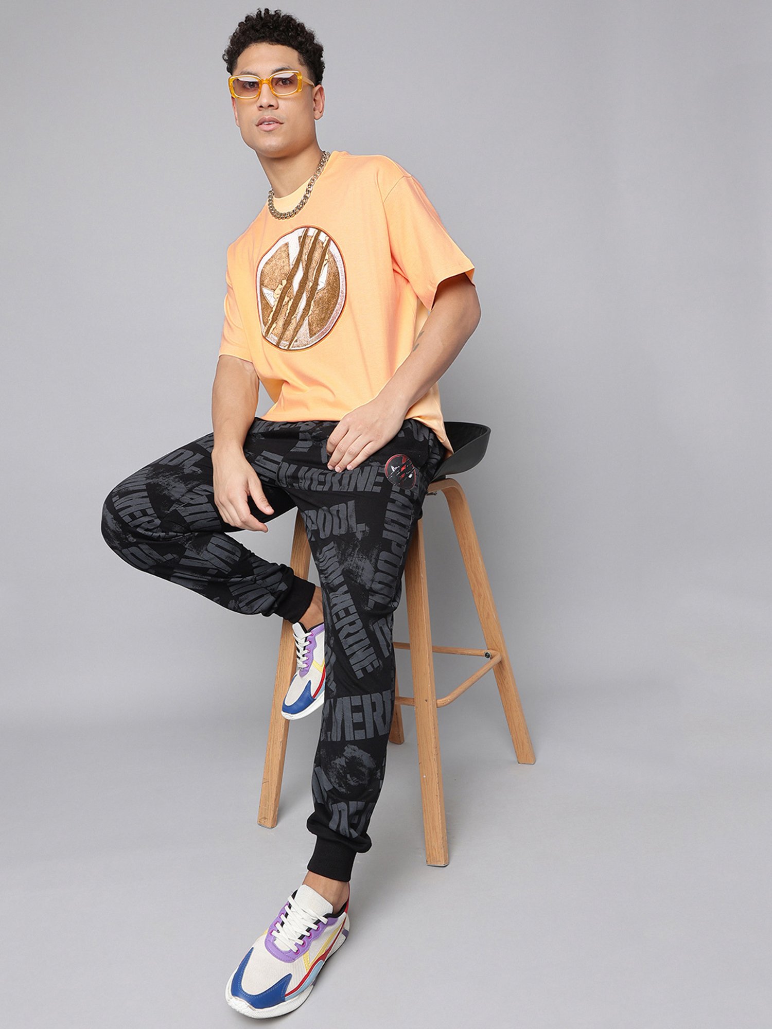 Free Authority Peach Cotton Oversized T-Shirt