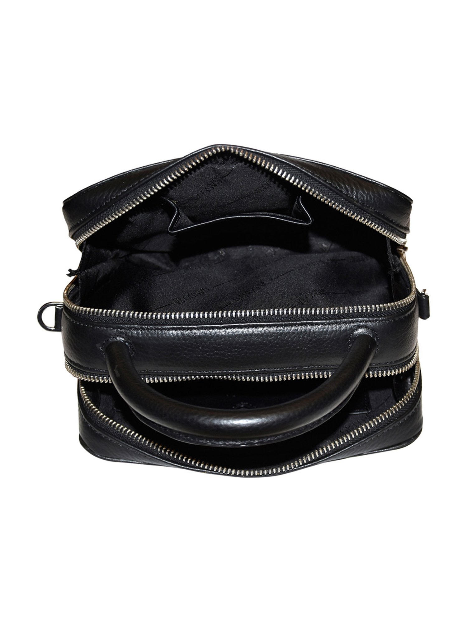 SASSORA Kate Black Leather Medium Handbag