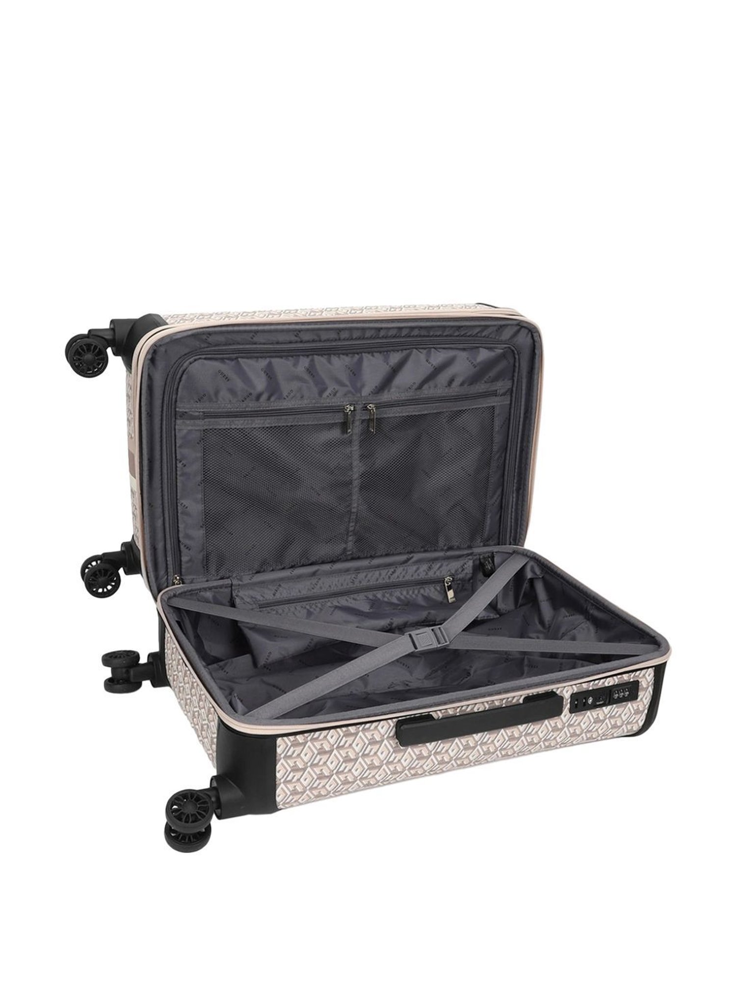 Guess Sand   Medium Hard Cabin Trolley Bag