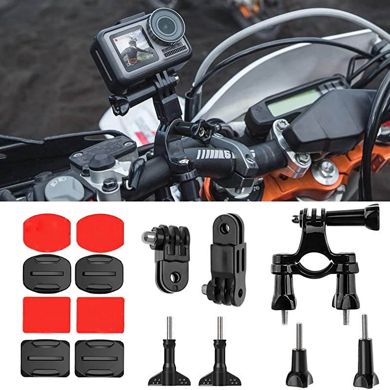 Flat Multifunction Mount kit and Adhesive Mounts to Your Helmet/Bike/Board/Car- Compatible with GoPro, DJI OSMO Cameras Accessories