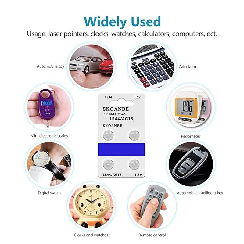 4PCS SR44 LR44 A76 357 303 AG13 15V Coin Cell Batteries