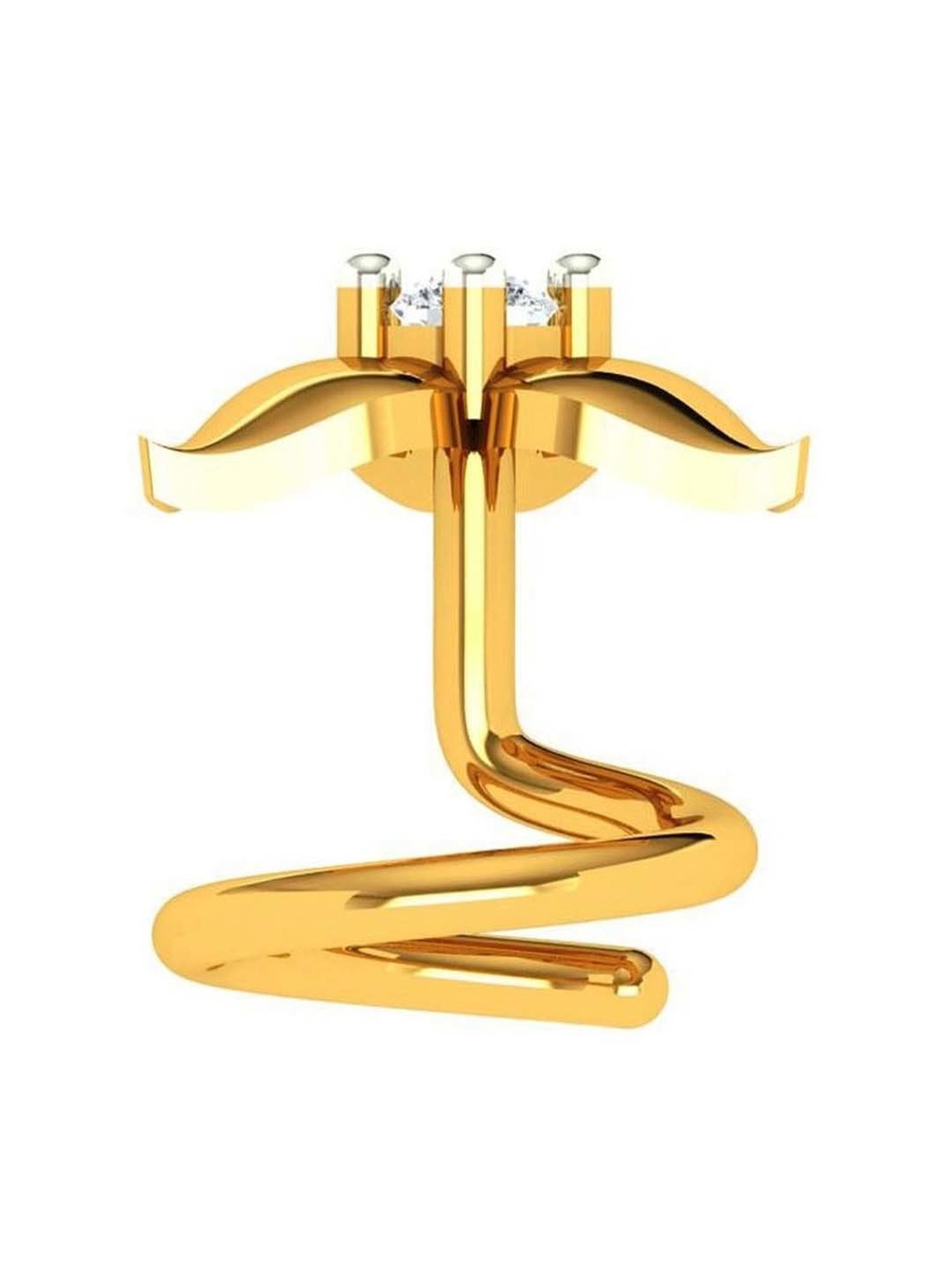 P.C. Chandra Jewellers 22k Gold Yellow Nosepin