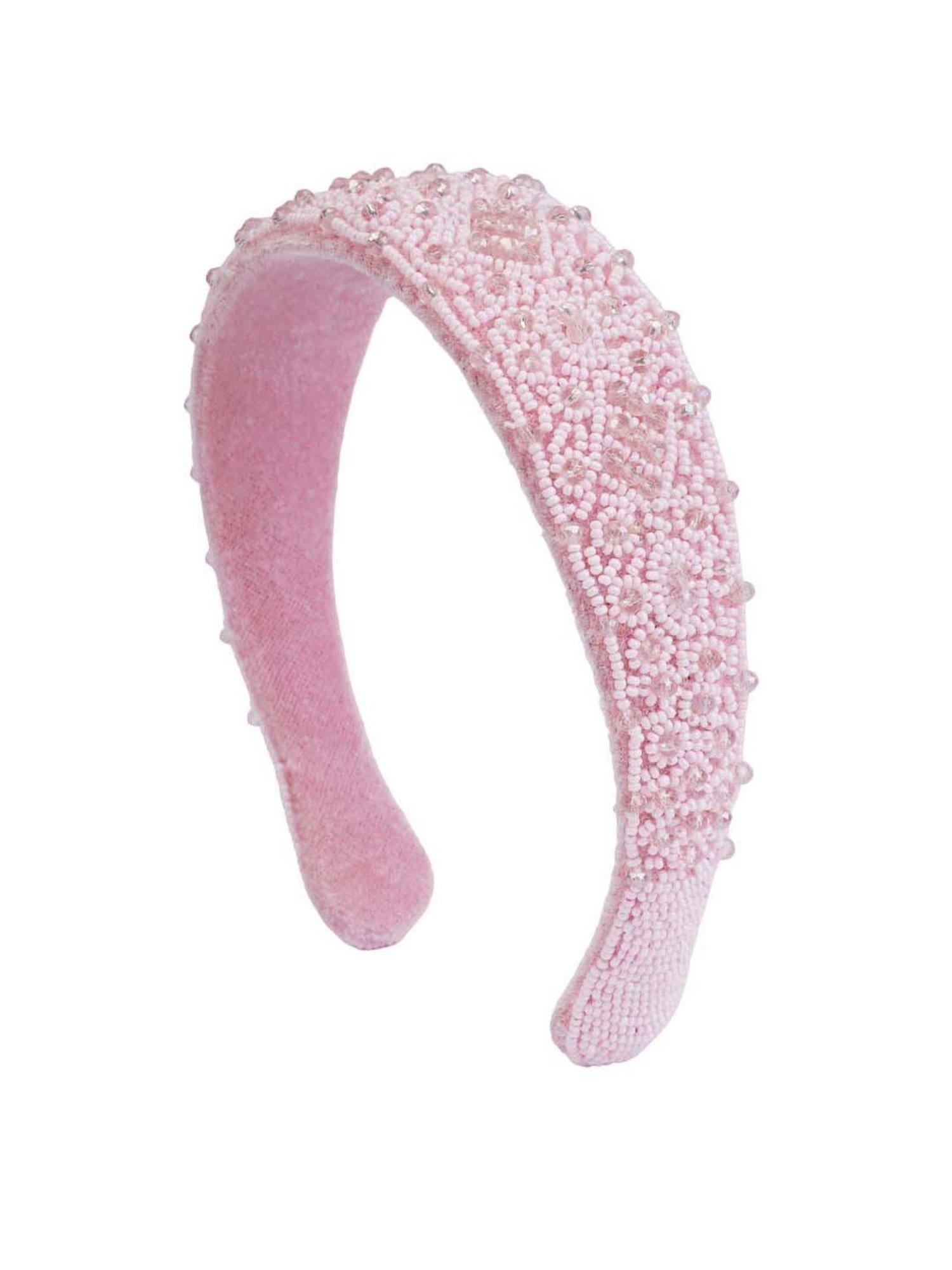 Choko Beige Embellished Hair Band