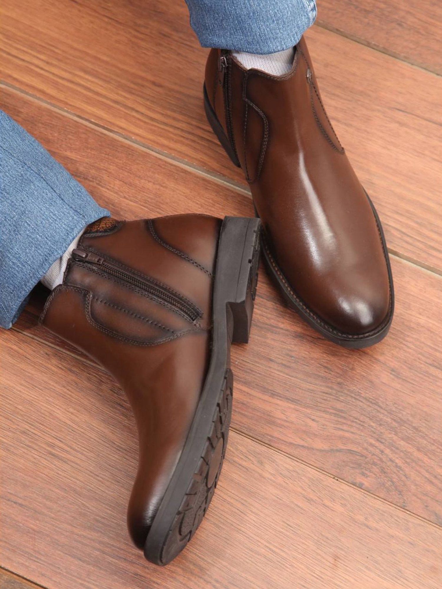 ID Men's Brown Casual Boots