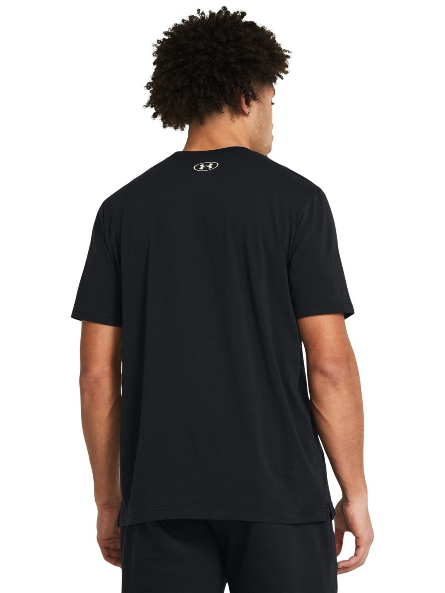 Under Armour Black Cotton Slim Fit Printed T-Shirt