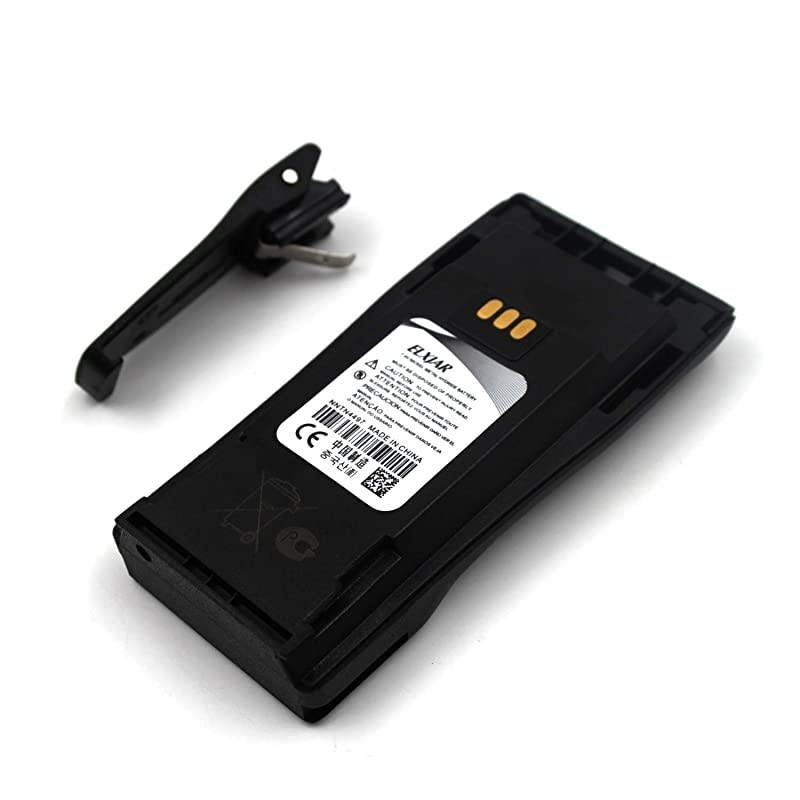 72V 1800mAh NiMH Battery NNTN4497 Compatible for Motorola Radio NNTN4496 CP040 CP150 CP200 CP200D CP380 CP200XLS EP450 EP450 PR400 GP3188 GP3688 Walkie Talkies with Belt Clip