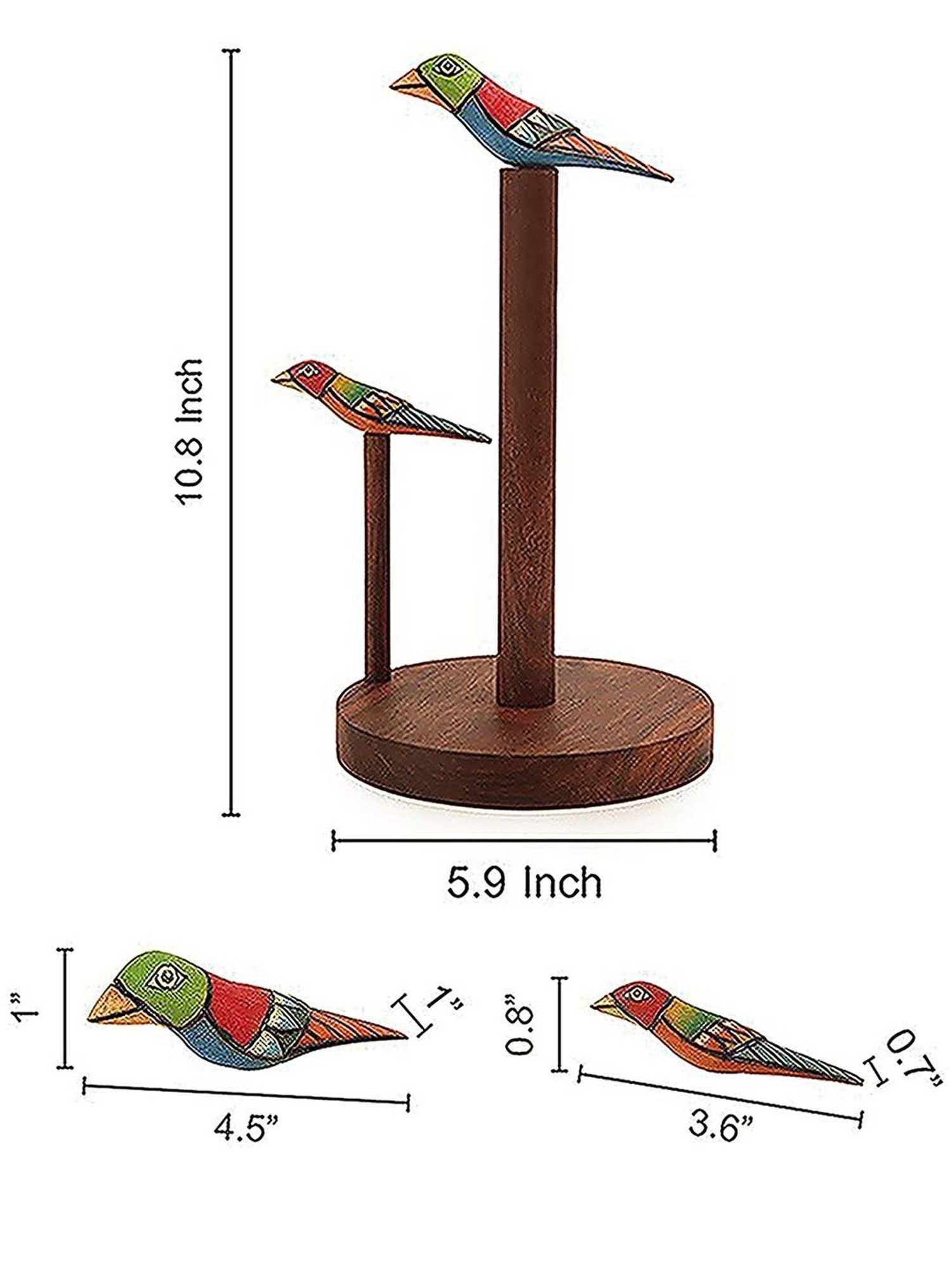ExclusiveLane The Dancing Peacock Brown Sheesham Wood Napkin Holder - Set of 1