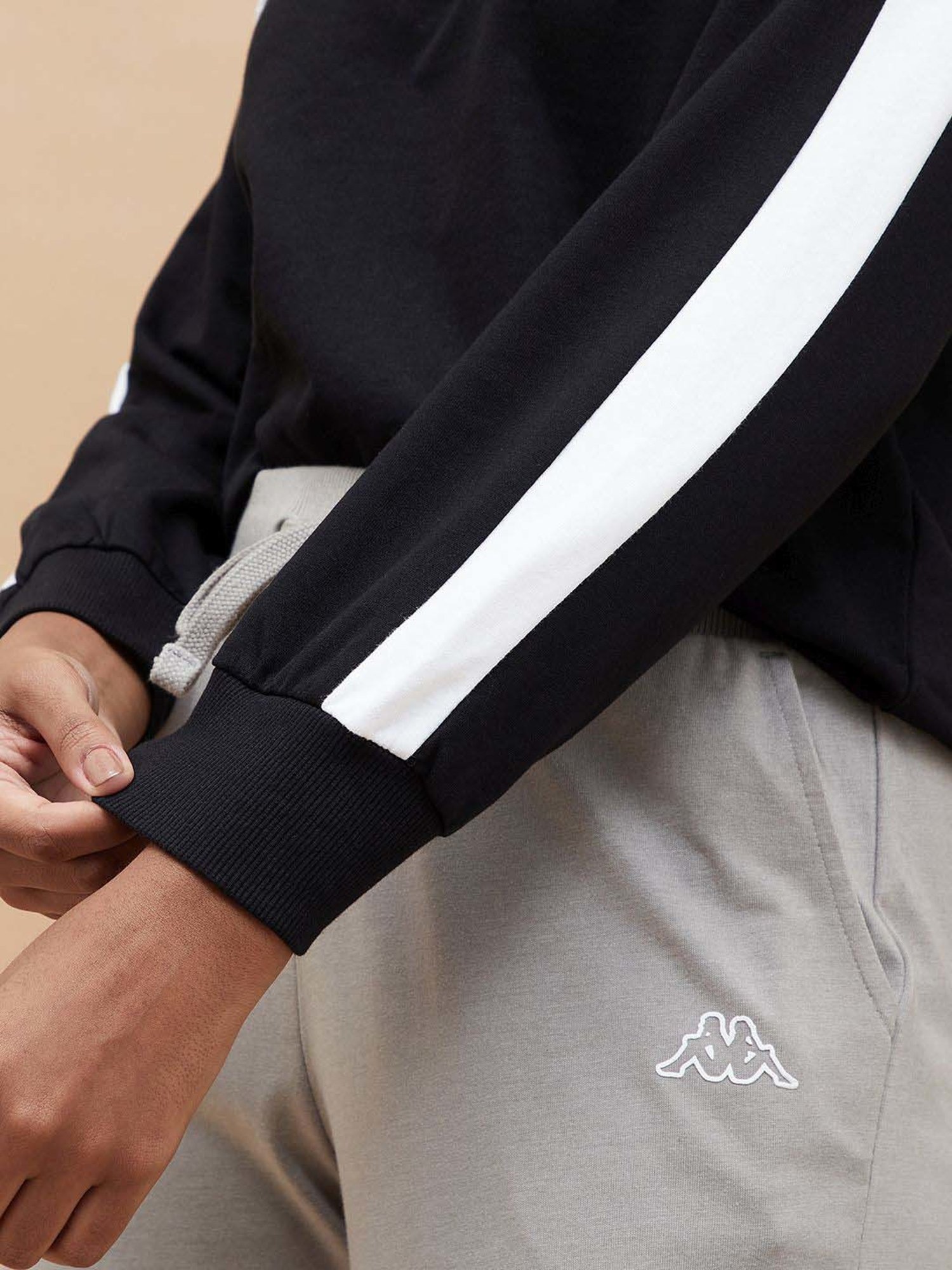 KAPPA Black Cotton Printed Sweatshirt