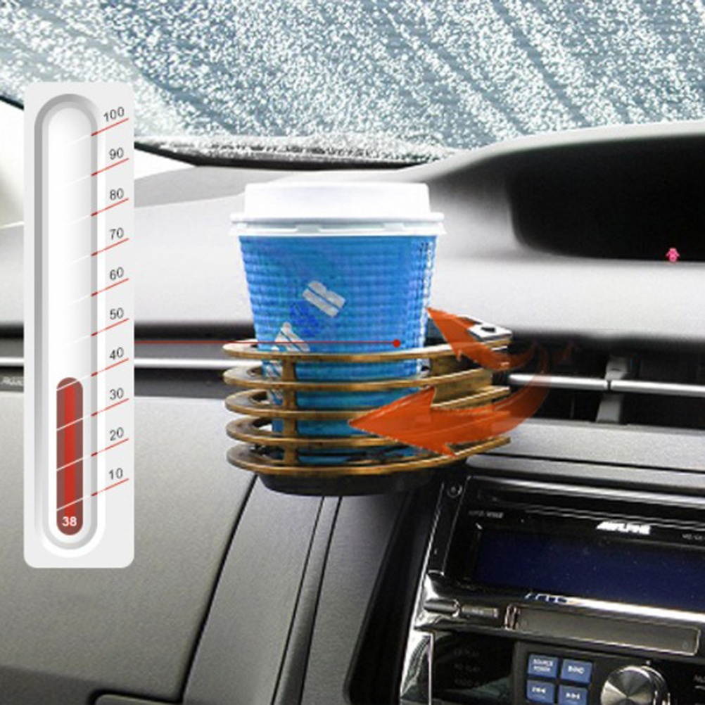 Universal Air Vent Auto Car Truck Stand Holder Folding Drink Bottle Cup Holder (Silver)