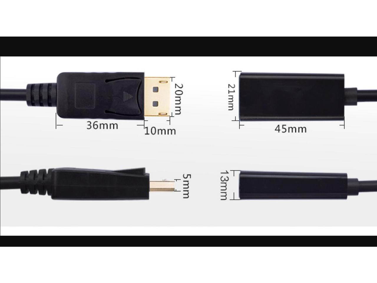 SA DP Display port Displayport Male to HDMI Female Converter Adapter Black/white DP to HDMI Displayport to HDMI Adapter Black M/F HD 1080P AV Converter for Lenovo Dell HP and other Brand