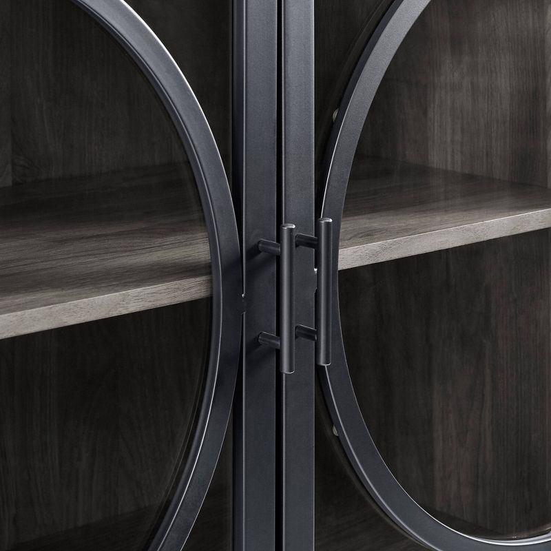 Modern Industrial Storage Cabinet Slate Gray - Saracina Home