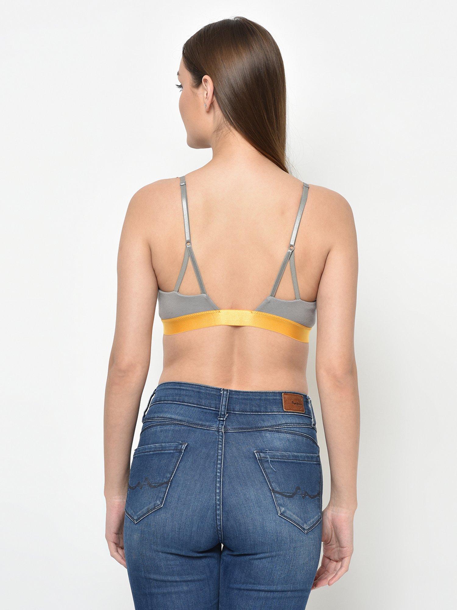 Da Intimo Grey Non Wired Padded Bralette