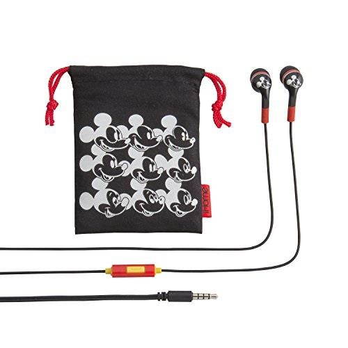 ekids mickey mouse noise isolating earbuds with built in microphone and pouch