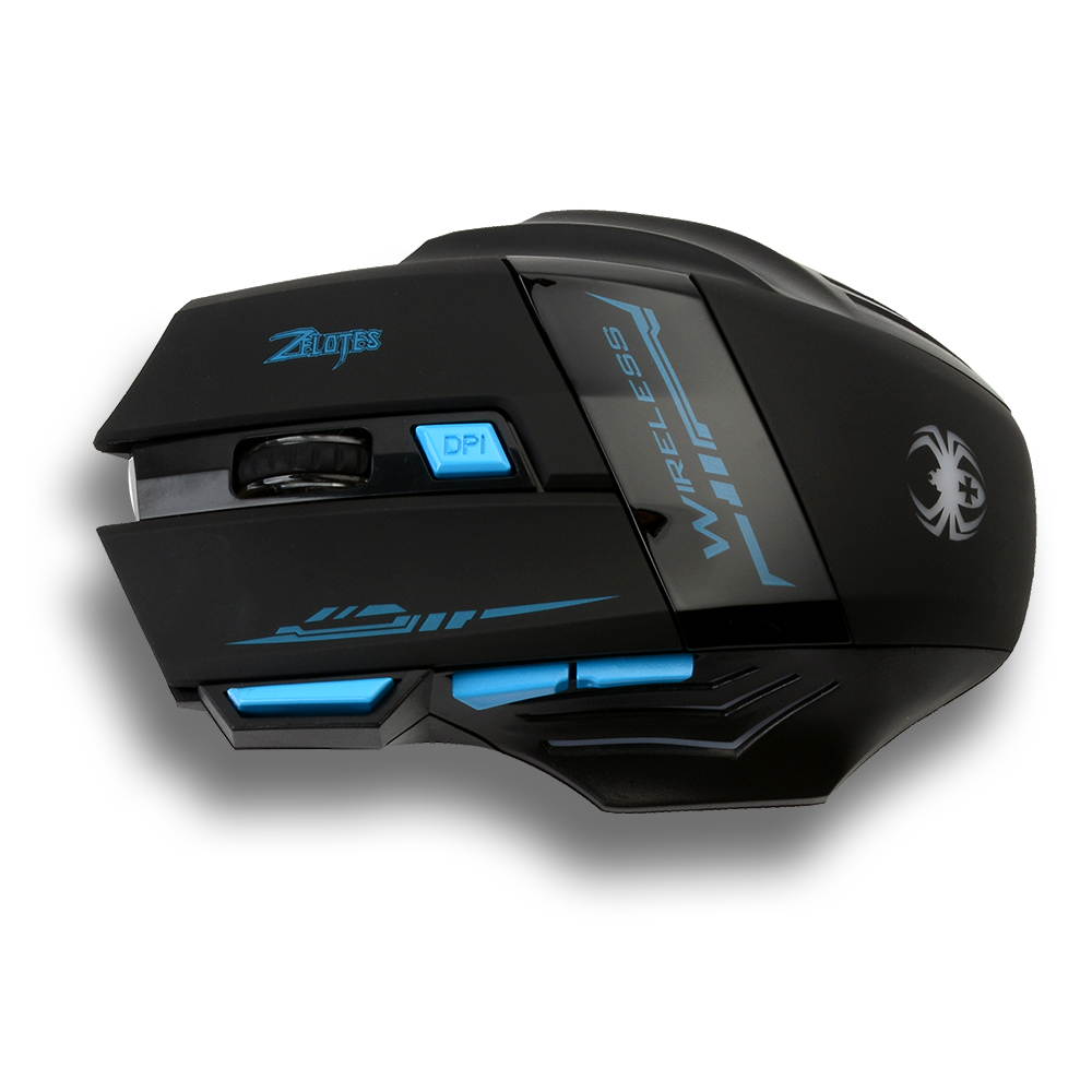 7 Buttons LED Optical Wireless Gaming Mouse For Win7/8 ME XP, 2400 DPI /1600 DPI /1000 DPI /600 DPI