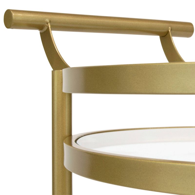 Palazzo Bar Cart with Clear Glass Gold - Studio Designs Home