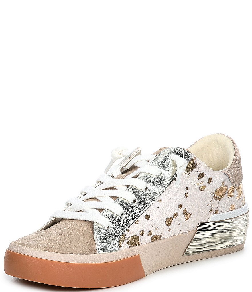 Kendall + Kylie Women's Anthracite Leopard EZORA 2.0 Low Top Lace Up Multi Sneakers