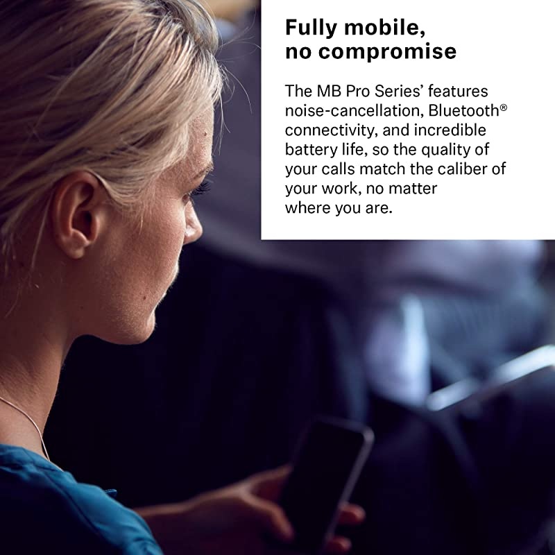 MB Pro 1 506041 SingleSided Wireless Bluetooth Headset | For Mobile Phone Connection | w HD Sound Noise Cancelling Microphone Black