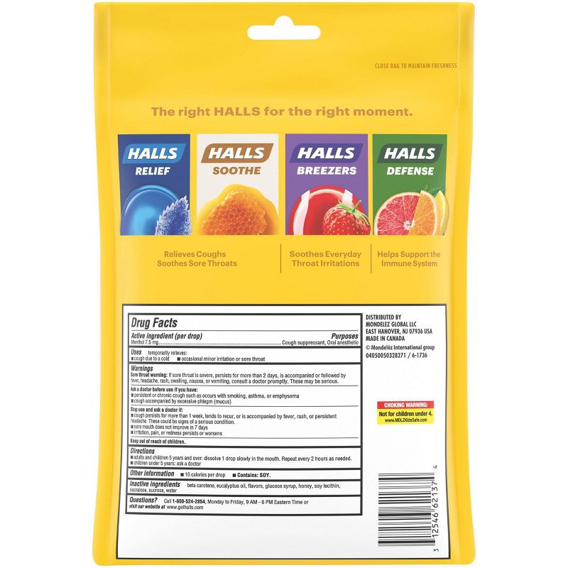 Halls Cough Drops - Honey Lemon - 80ct
