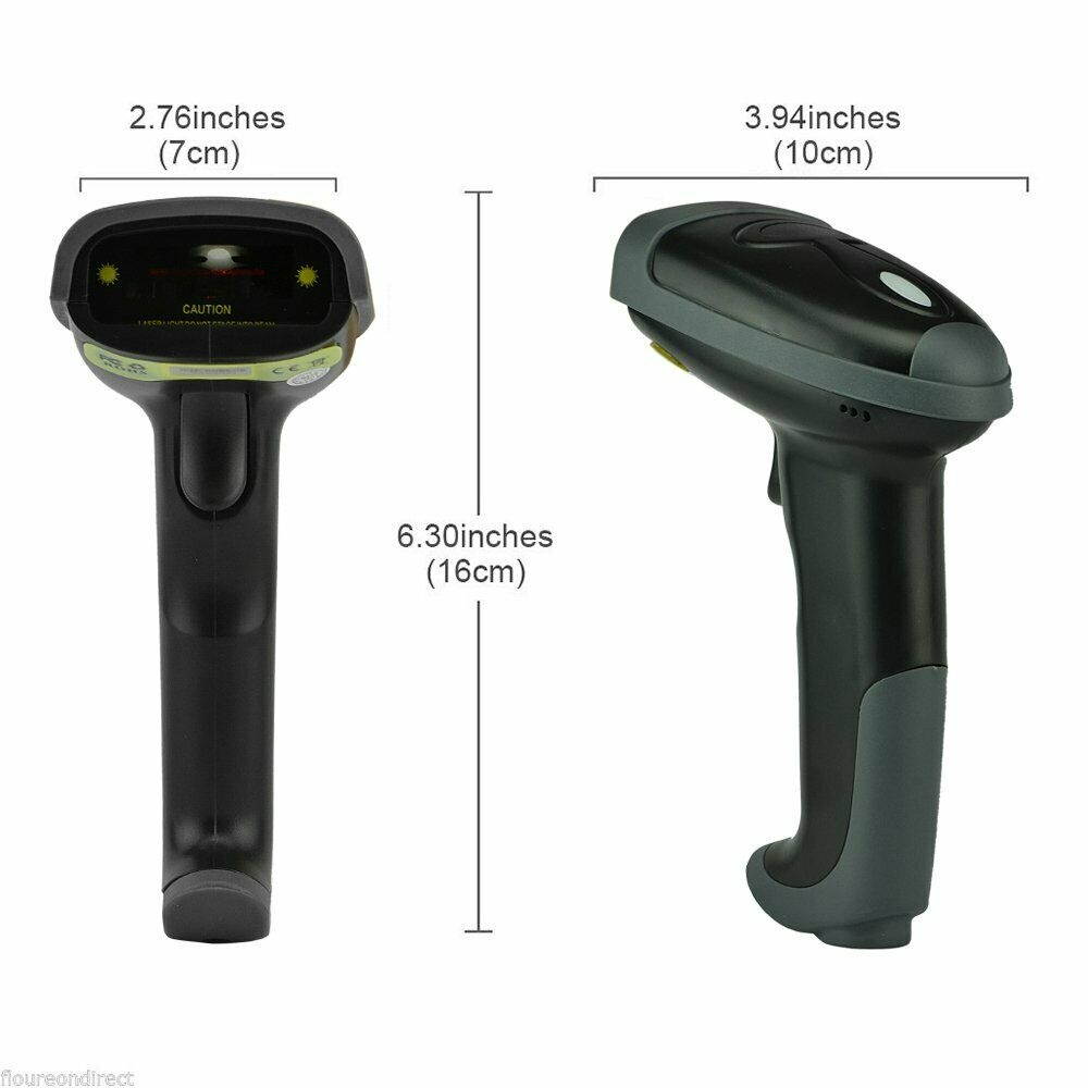 2020 2.4GHz Handheld Wireless Laser Cordless Barcode Scanner Scan  Reader US