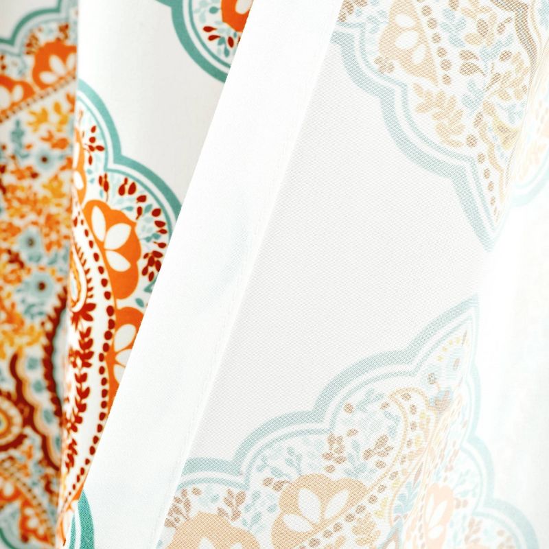 Set of 2 (84"x52") Harley Light Filtering Window Curtain Panels Orange - Lush Décor