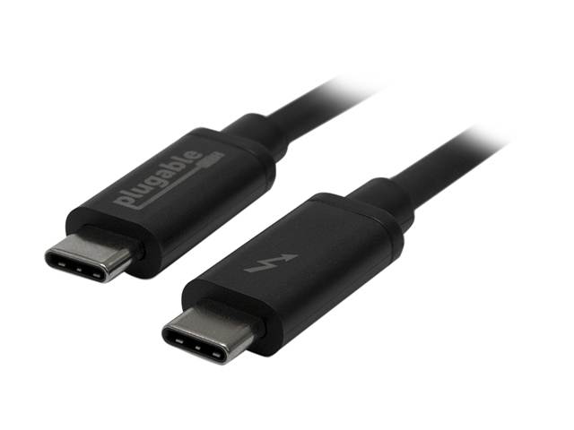 Plugable Thunderbolt 3 Certified USB-C Cable - 20Gbps, 6.6ft (2m)