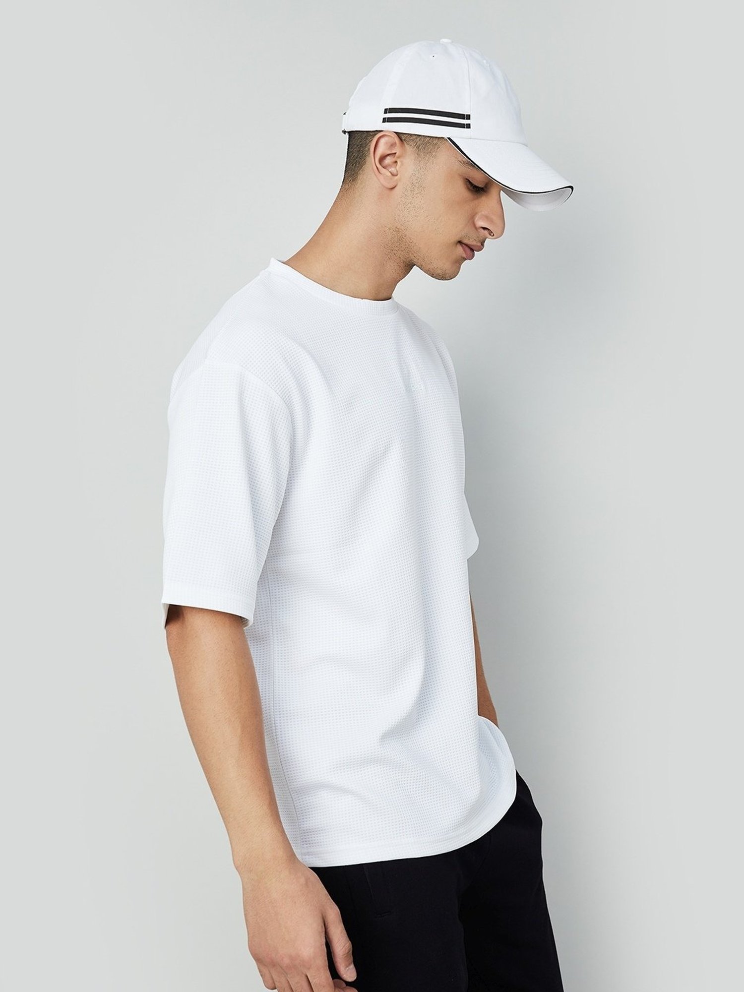 Kappa White Regular Fit Printed T-Shirt