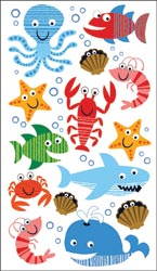 Sticko 58 Stickers-Sea Life Fun