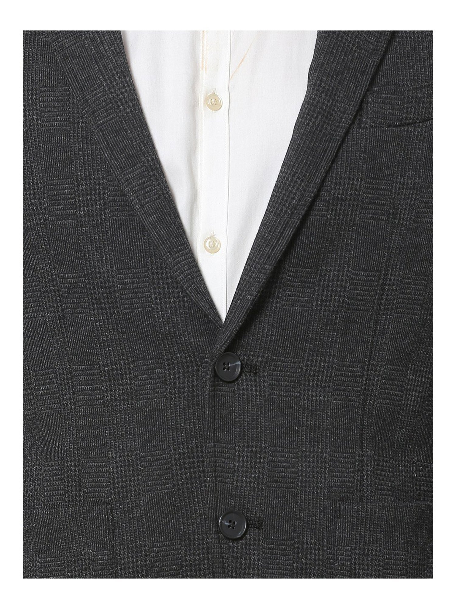 Celio* Dark Grey Regular Fit Checks Blazer