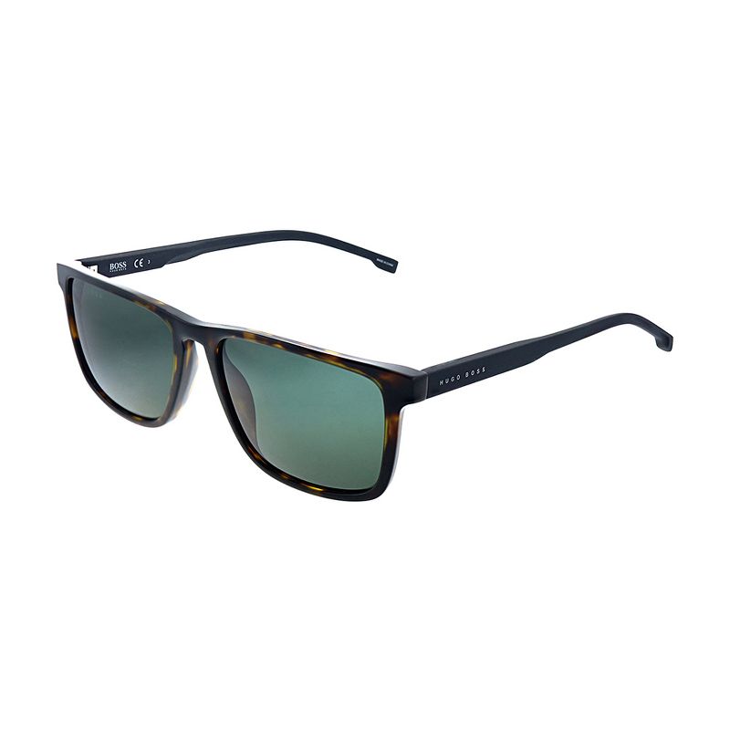 Hugo Boss 0921/S 086 Unisex Rectangle Sunglasses Dark Havana Black 55mm