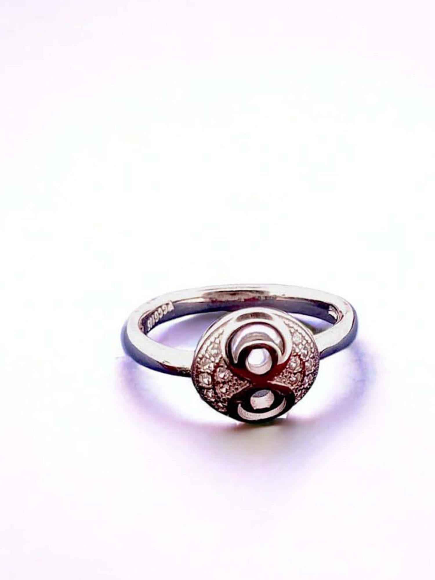 Rihi by P.C. Chandra Jewellers 925 Silver Owl Eye Ring for Women & Girls