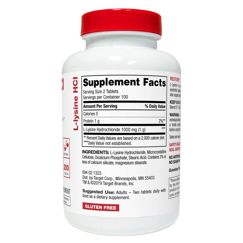 L-lysine Dietary Supplement Tablets - 200ct - up & up™