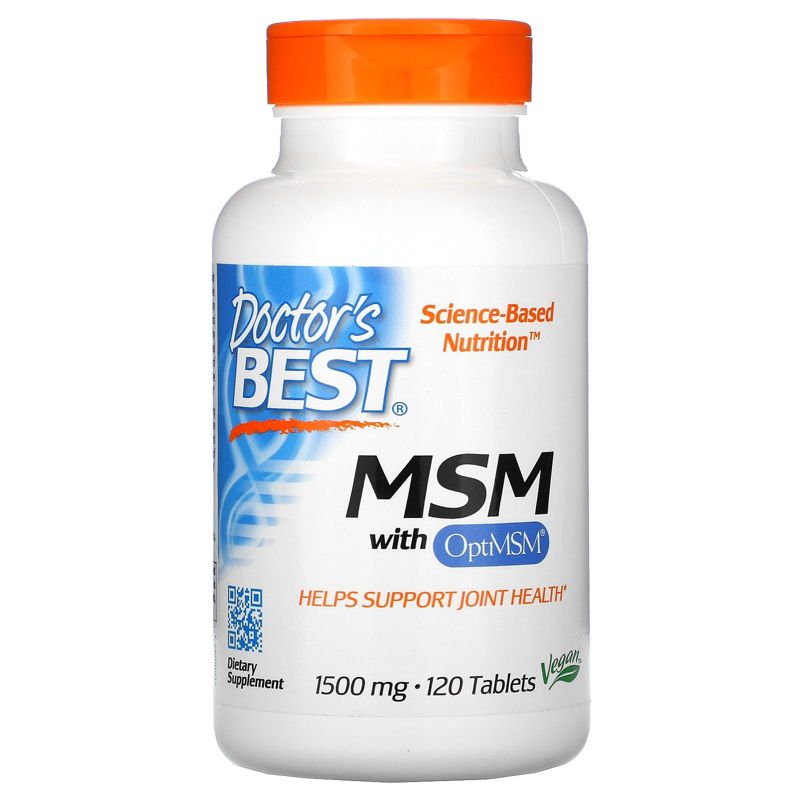 Doctor's Best MSM with OptiMSM, 1,500 mg, 120 Tablets, Dietary Supplements