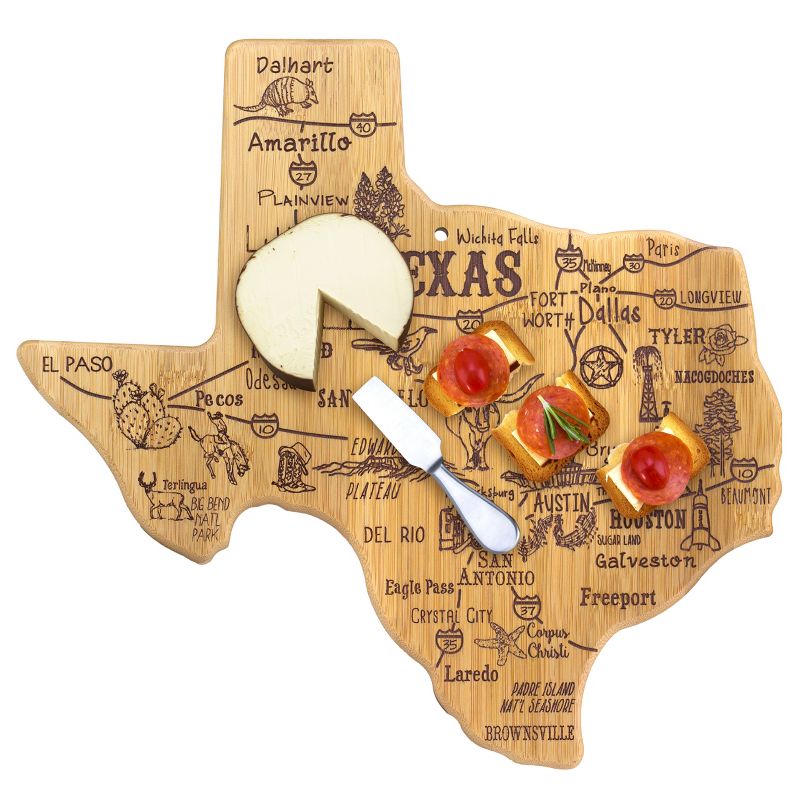 Totally Bamboo Destination Texas Cutting Board 14" x 13.5"