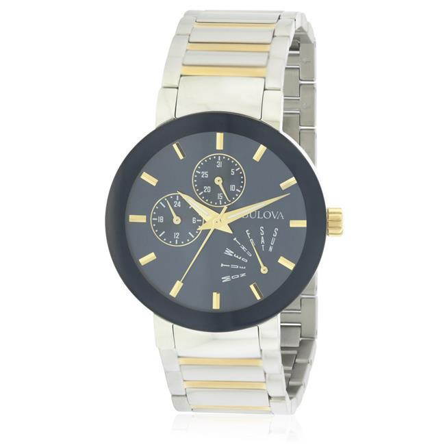 Bulova Mens Silver & Gold Finish Watch