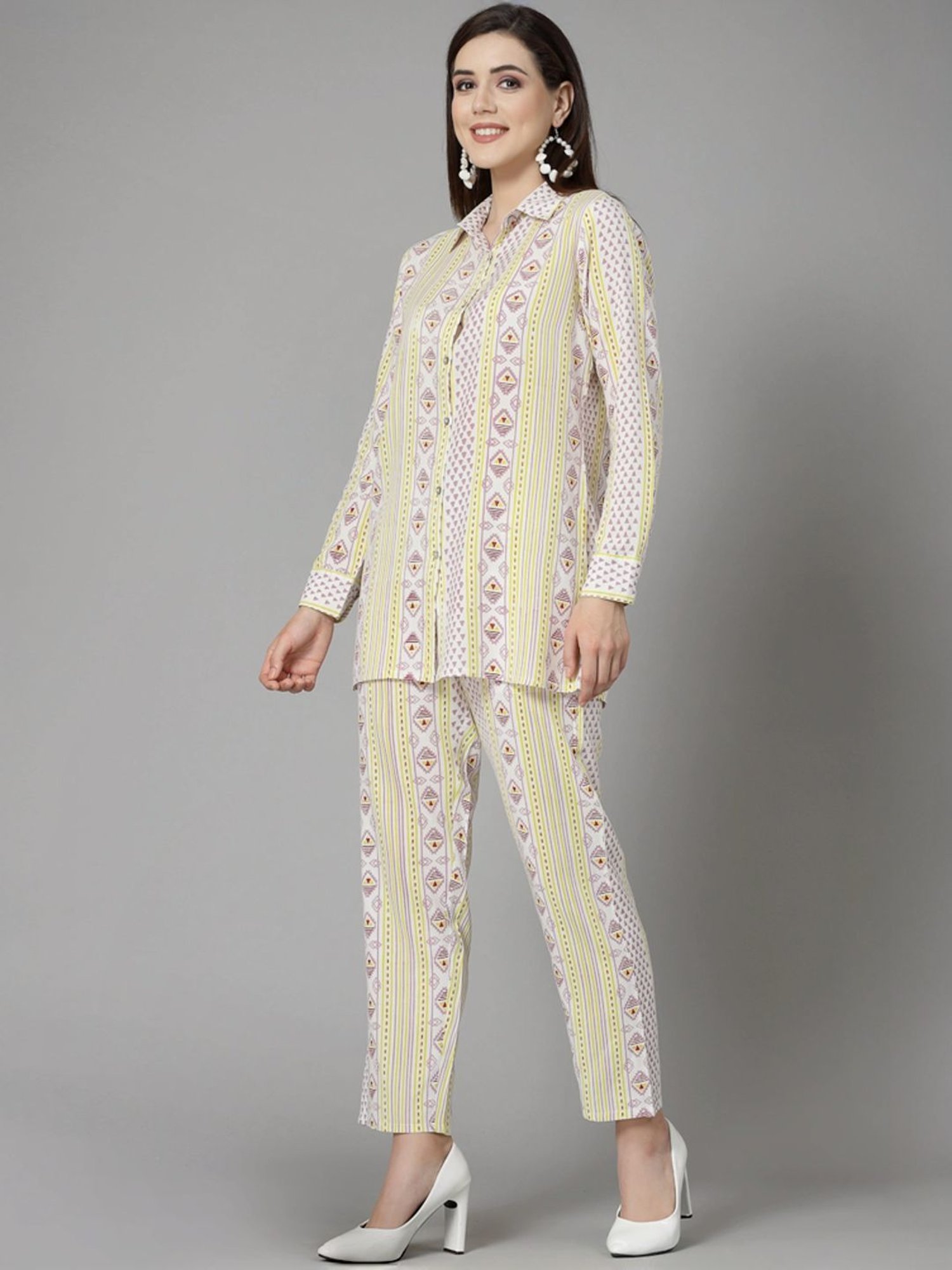 Stylum Multicolor Printed Top & Pants Set