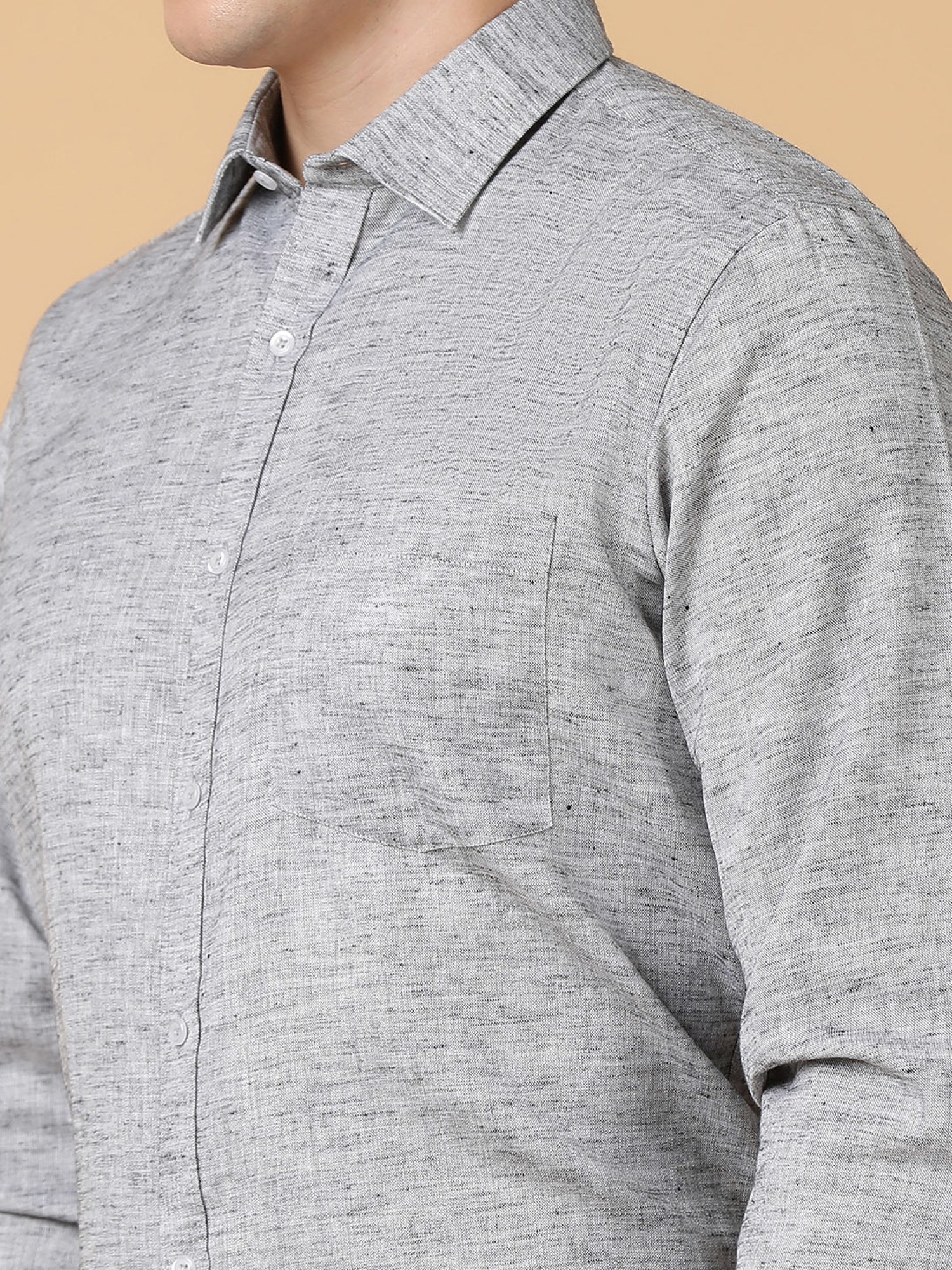 TABARD Black Melange Regular Fit Shirt