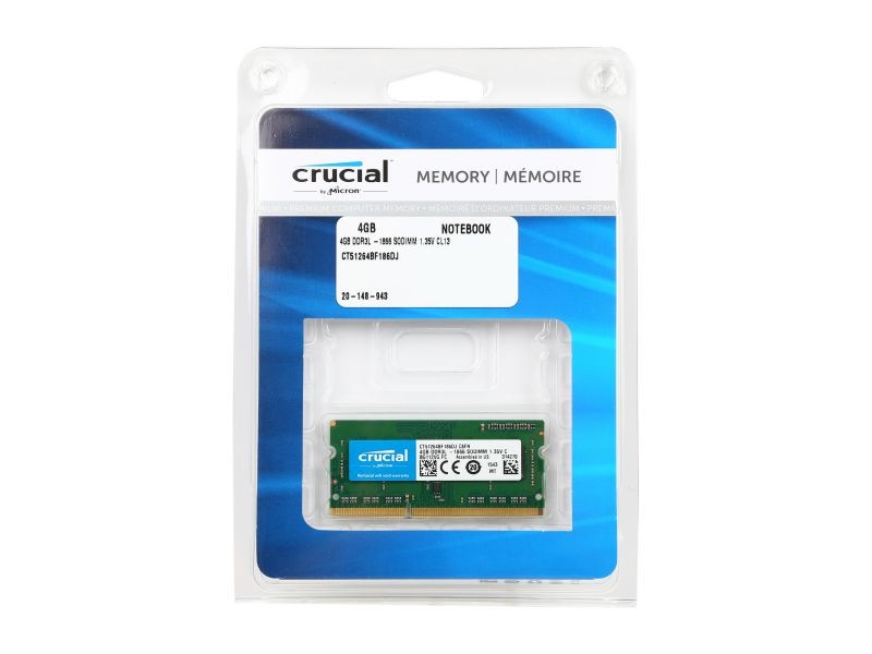 Crucial 16GB (2 x 8GB) 204-Pin DDR3 SO-DIMM DDR3L 1866 (PC3L 14900) Notebook Memory Model CT2K102464BF186D