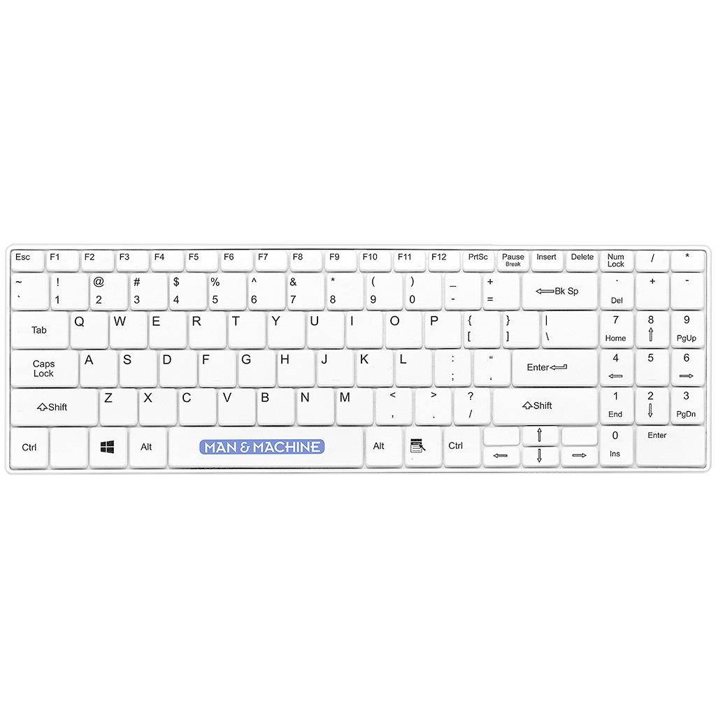 MAN & MACHINE ITSC/W5 ITSCOOL KEYBOARD (WHITE) - OPEN STYLE, WASHABLE, VALUE KEYBOARD. QUICK DISCONNEC