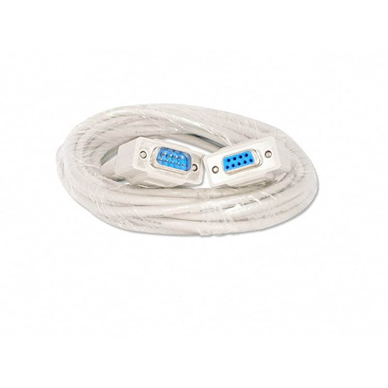 15 Foot DB9 9 Pin Serial RS232 MaleFemale Extension Cable