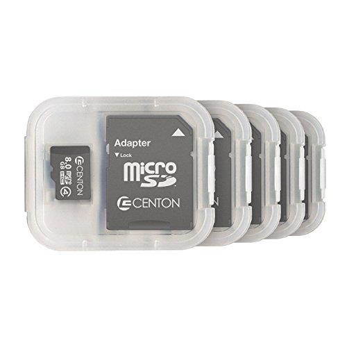 Centon Electronics S1-MSDHC4-8G5PK 8GB MP Essential Micro SDHC Card-Class 4, Pack of 5