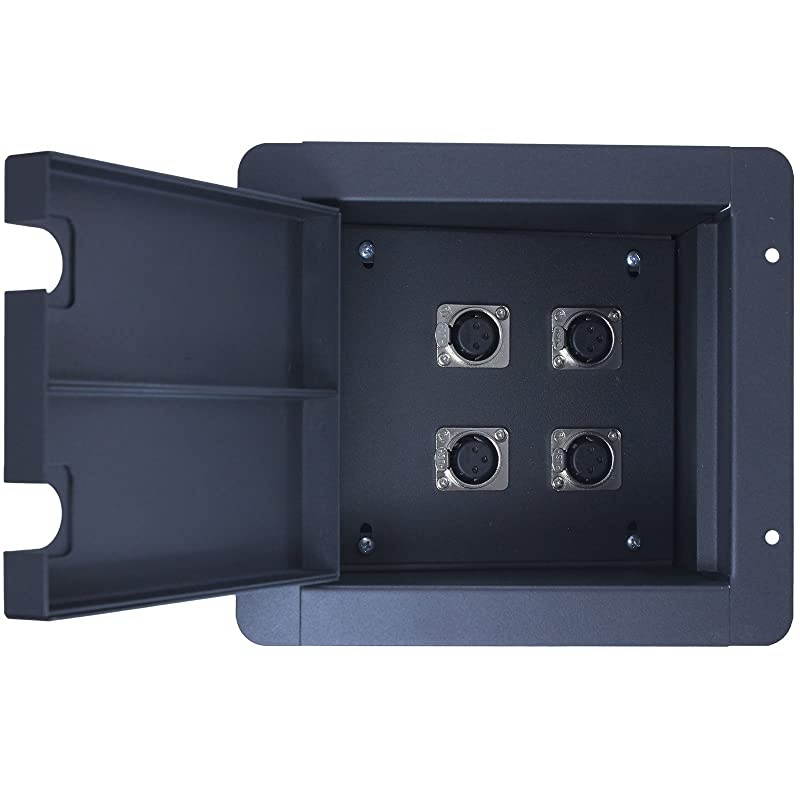 Pro Audio Recessed Stage in Floor Pocket Box Black