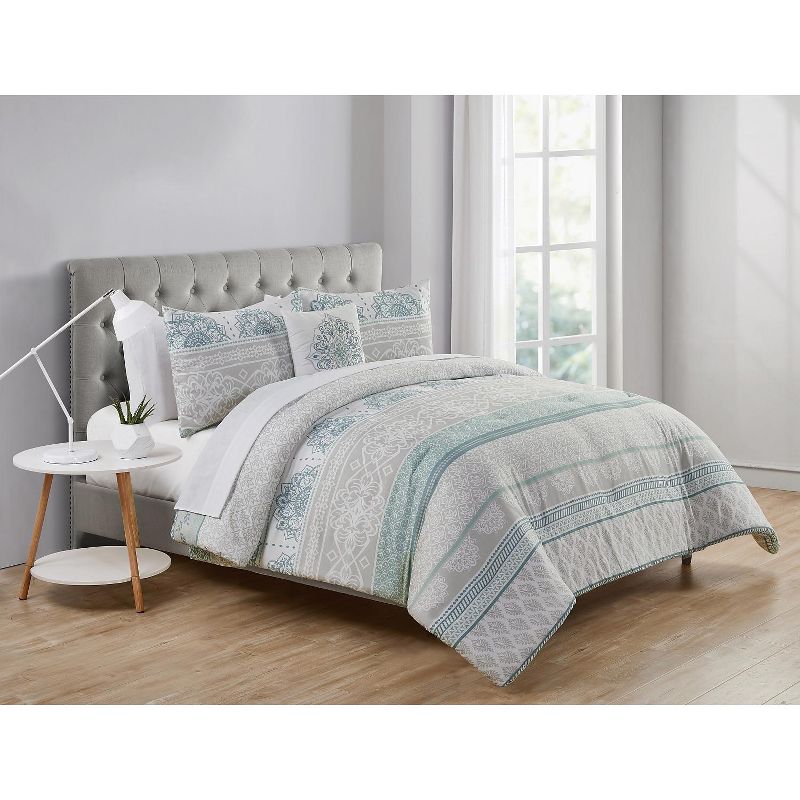 VCNY Home Mateo Sage Green Medallion Bed-in-a-Bag Comforter Set - Sage 8 Piece King Bed-in-a-Bag Comforter Set