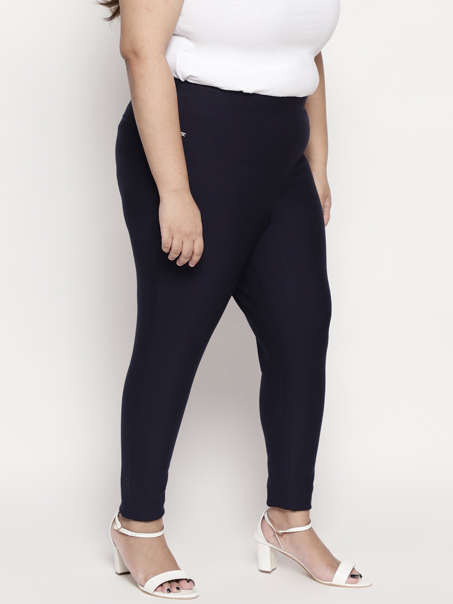 Amydus Navy Mid Rise Jeggings
