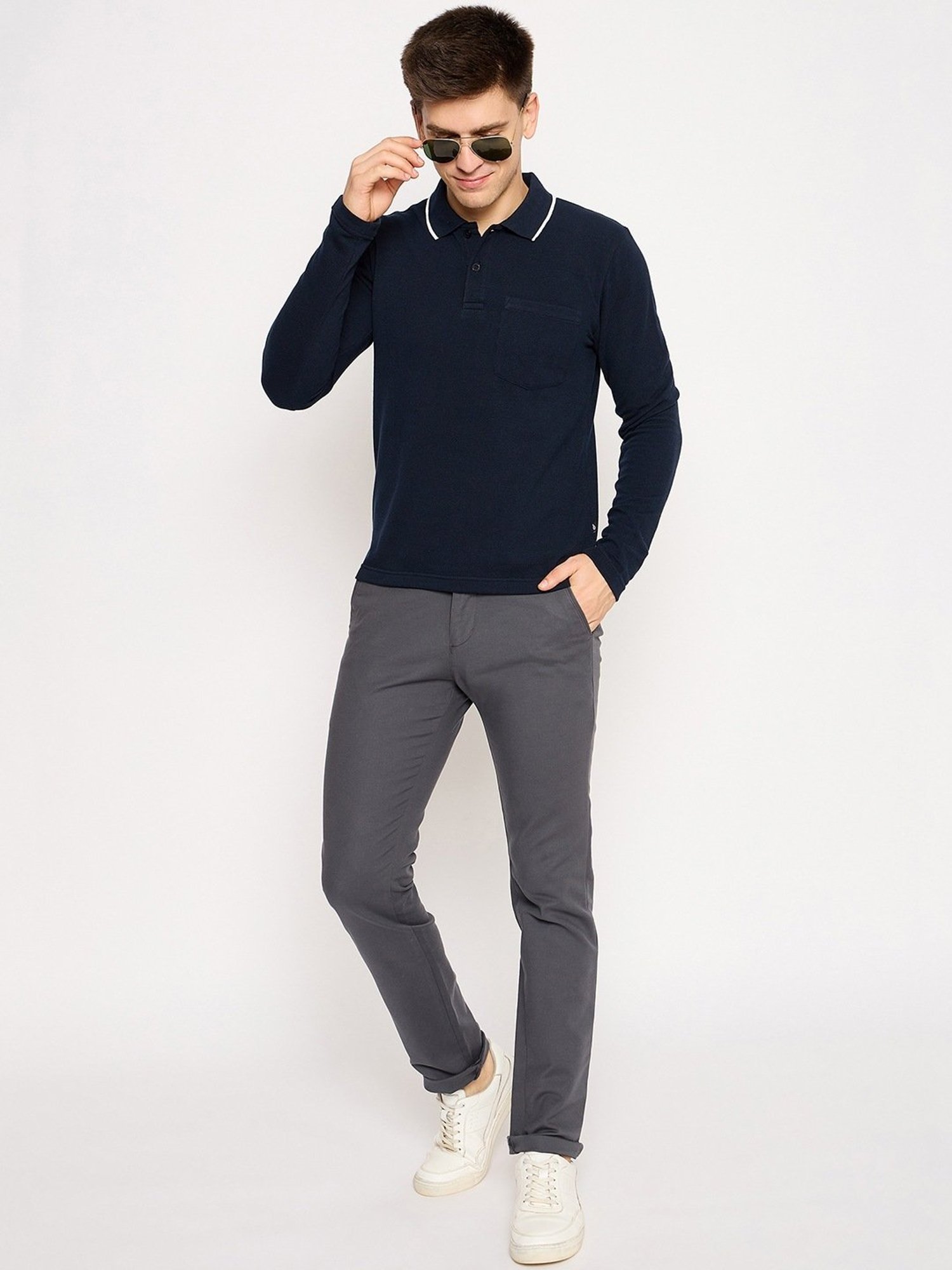 Club York Navy Regular Fit Polo T-Shirt