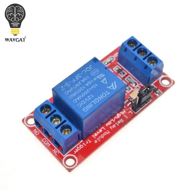 One 1 Channel 12V Relay Module Board Shield with Optocoupler Support High and Low Level Trigger for Arduino WAVGAT