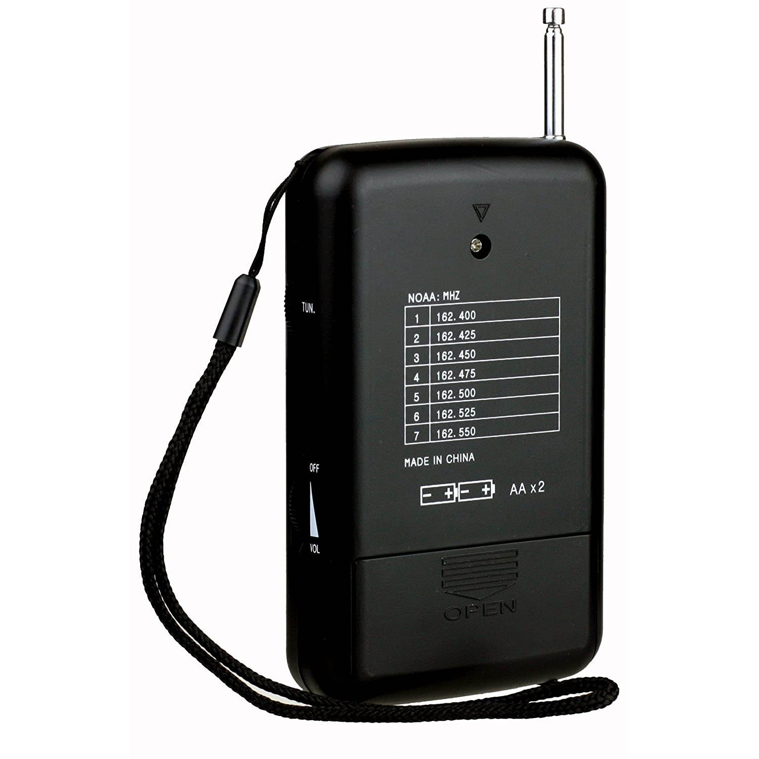 Kaito KA210 Pocket AM/FM NOAA Weather Radio, Black