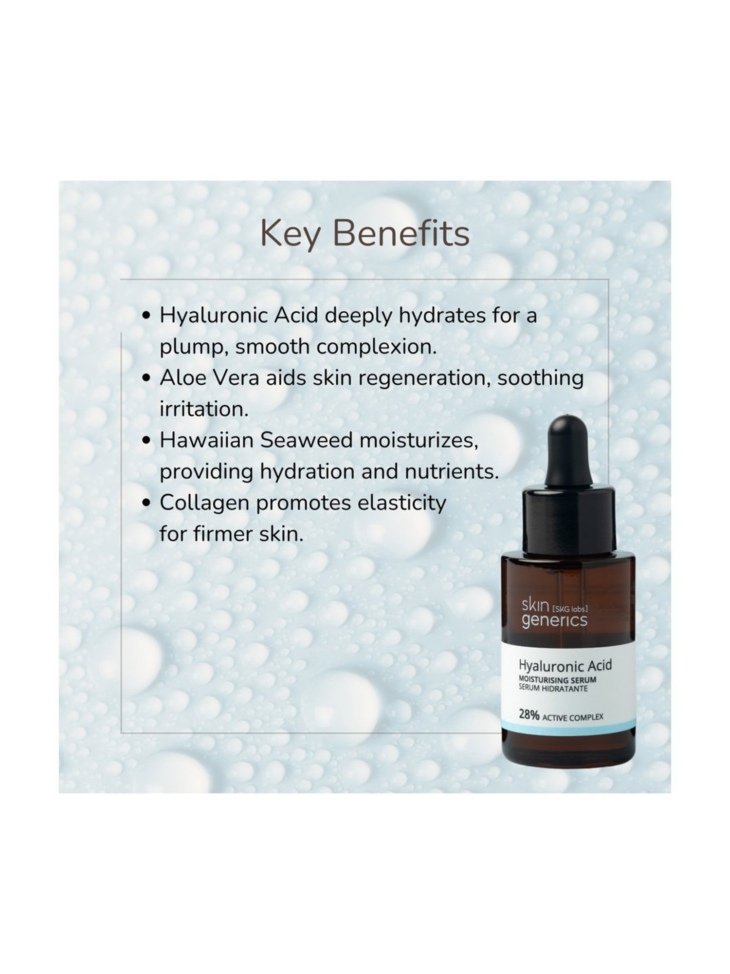 Skin Generics Hyaluronic Acid Moisturising Serum - 30 ml