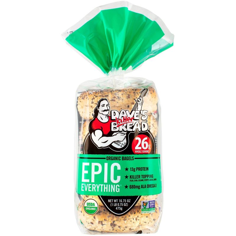 Dave's Killer Bread Epic Everything Organic Bagels - 16.75oz