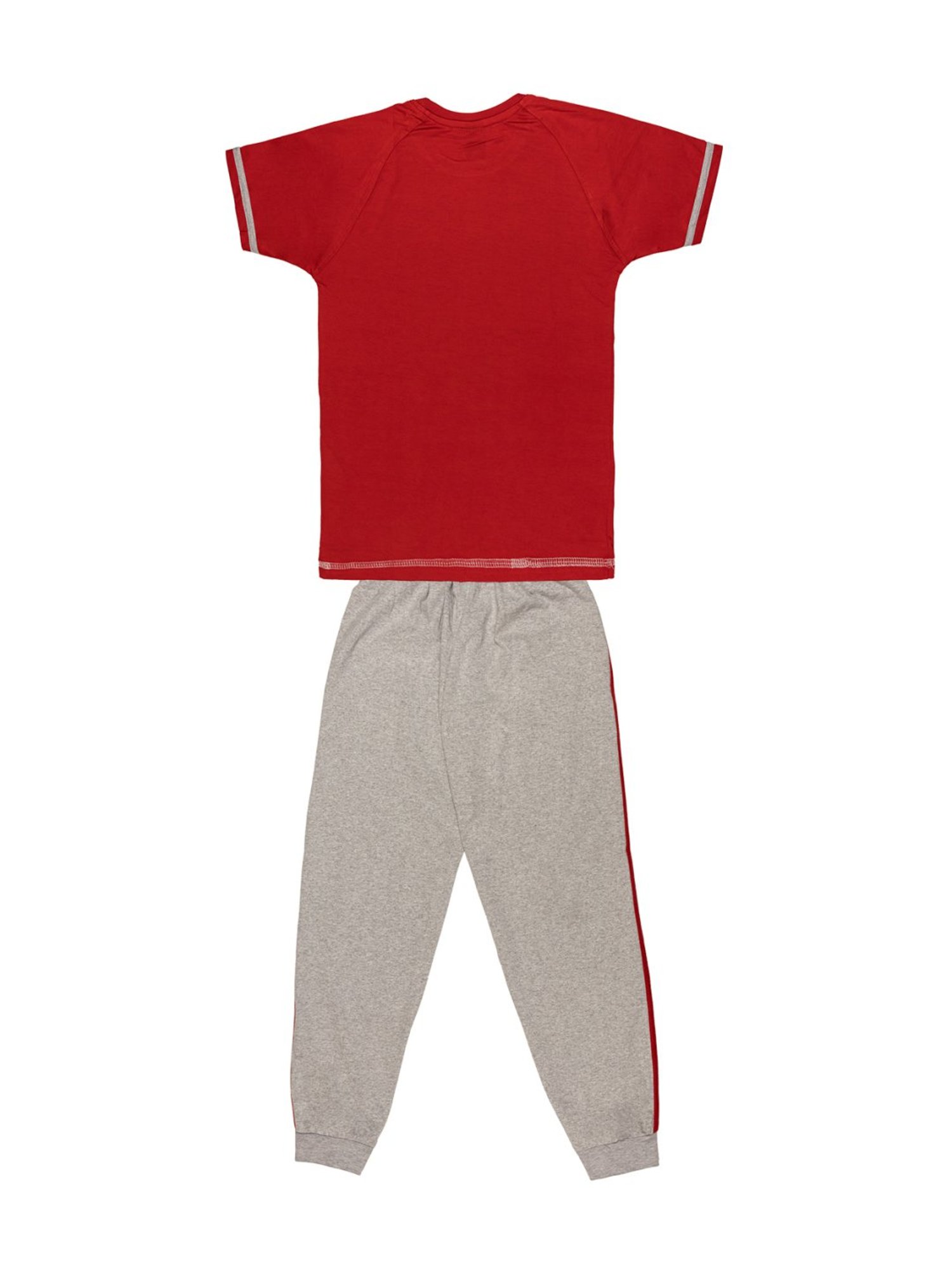 Todd N Teen Kids Red Cotton Graphic Print T-Shirt & Pants